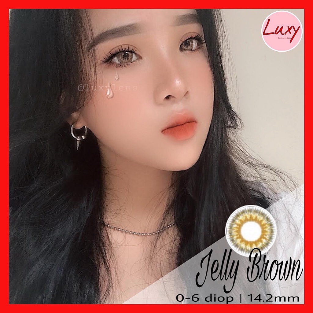 [ Ảnh Thật ] Lens Jelly Brown 0-6 Độ Hàn Quốc Chính Hãng, Cam kết Chất Lượng - LUXY LENS