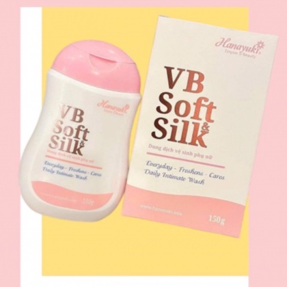 Dung Dịch Vệ Sinh Hanayuki VB Soft &amp; Silk 150gr Phiên Bản Màu Hồng Cao Cấp, Nước Rửa Phụ Khoa Cho Nam và Nữ