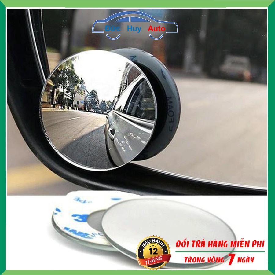 Gương Cầu Lồi - Gương Cầu Lồi Ô Tô Bo Tròn Không Viền, Gắn Kính Hậu Oto Xoay 360 Xóa Điểm Mù
