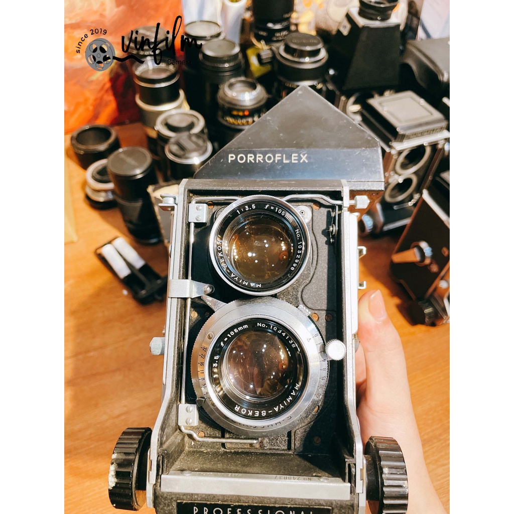 Ống kính lens máy ảnh film TLR Mamiyaflex Mamiya C2, C3