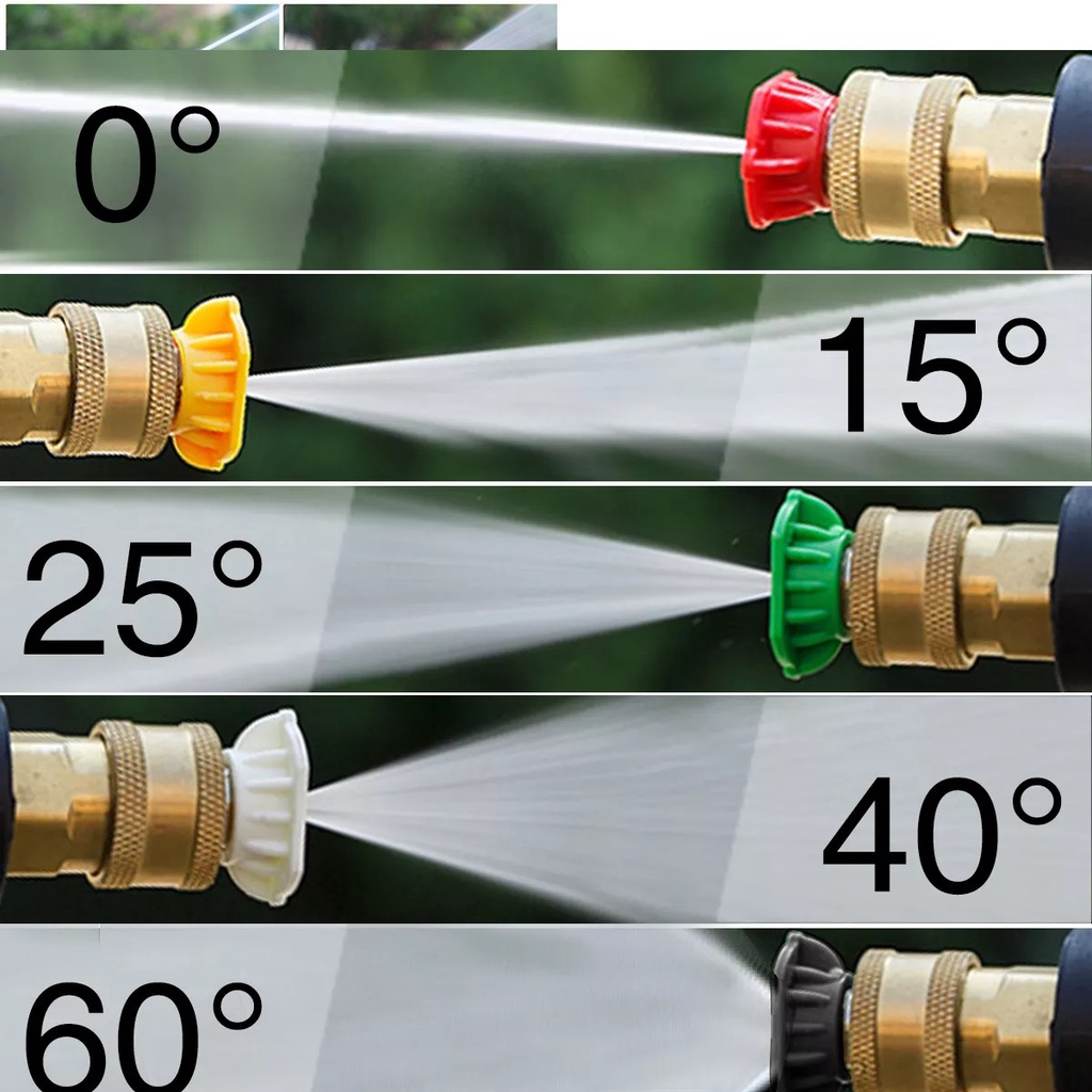 Súng rửa xe áp lực cao chân ren 22mm + thanh inox có đầu khớp nối 1/4 inch