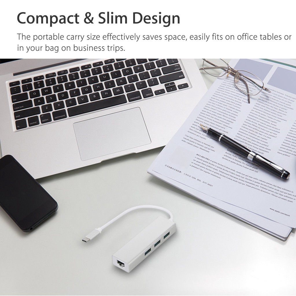 Hub chuyển đổi 4 trong 1 đa năng USB Type-C sang USB Type-A 3.0 và Ethernet | BigBuy360 - bigbuy360.vn