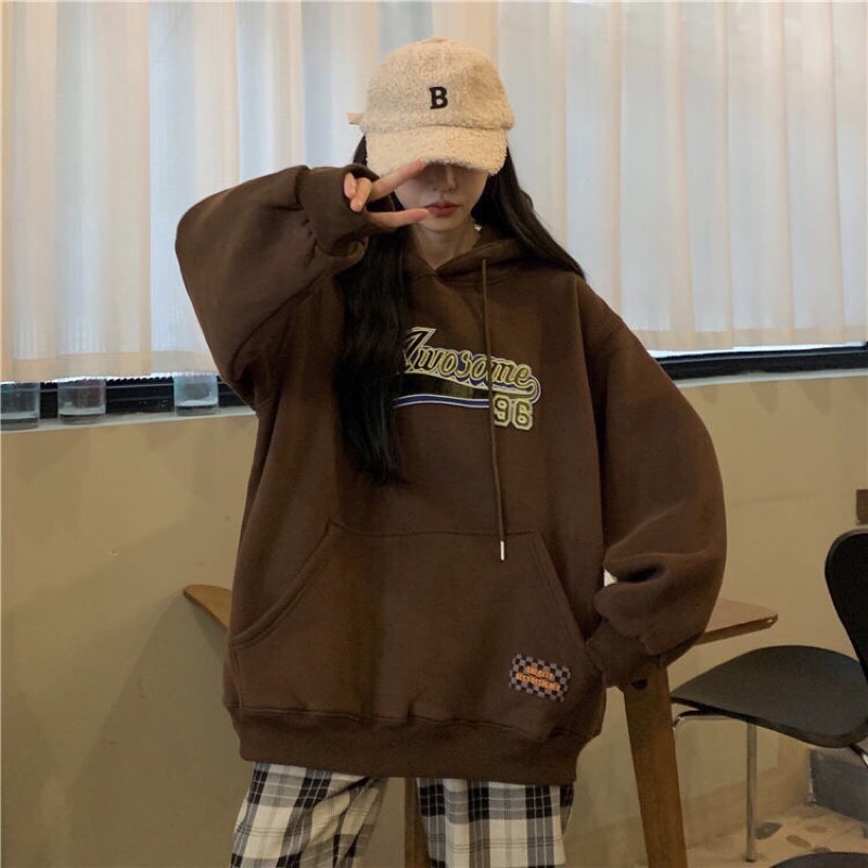 Áo Nỉ Mũ Hoodie Zip Awesome 96 Chất Nỉ Ngoại Dầy Dặn Form Rộng Hàn Quốc