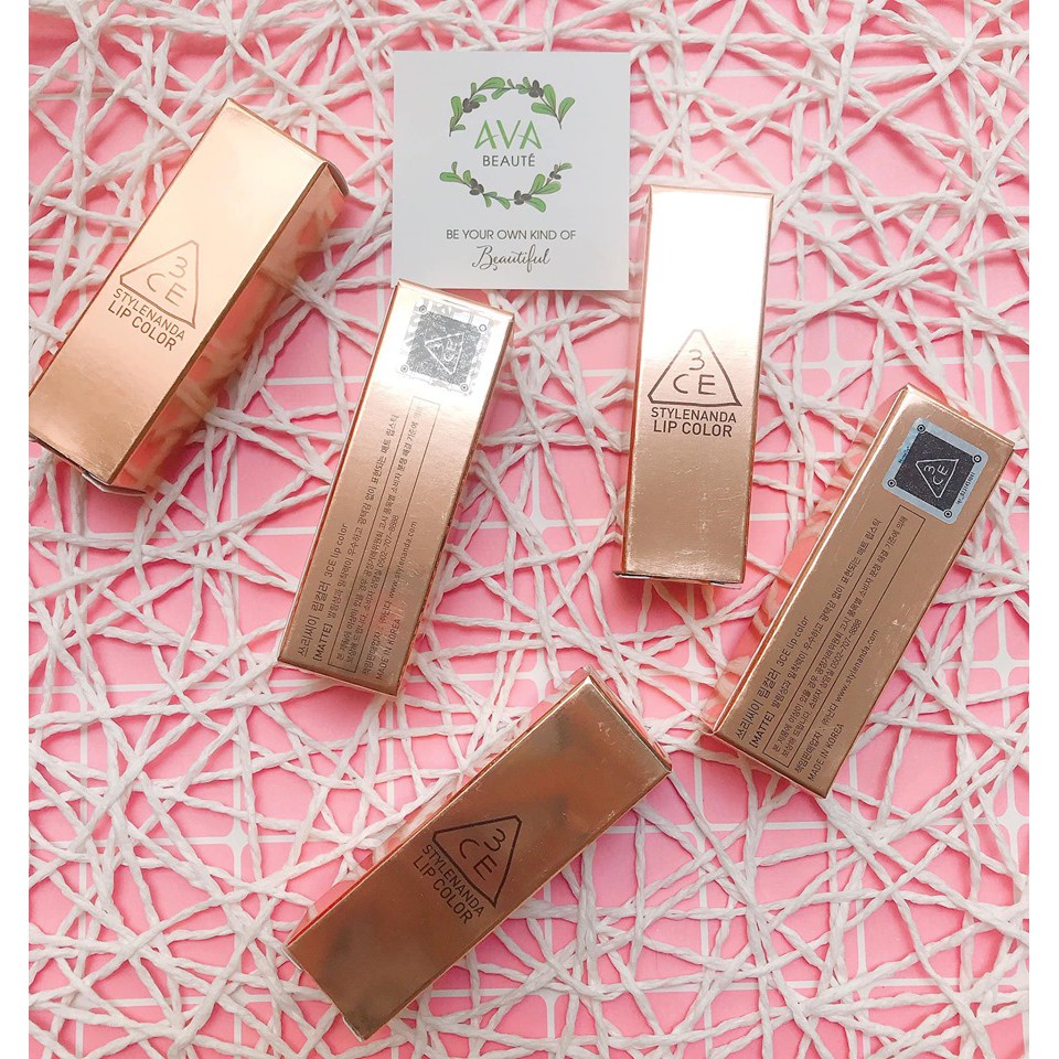 Son 3CE Matte Lip Color vỏ vàng #227 #228 (BEST SELLER)