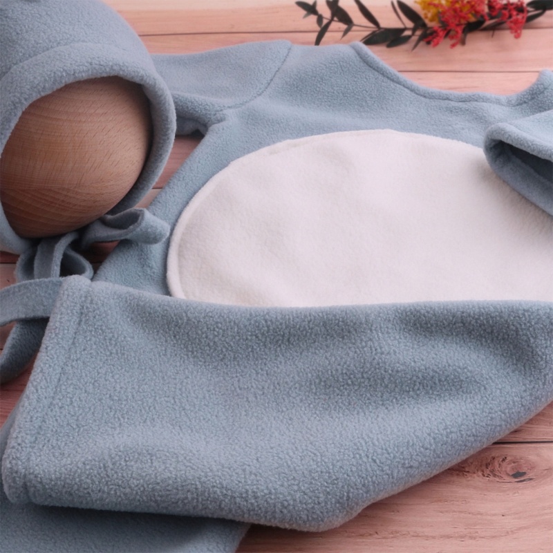 Bộ 2 Món Áo Liền Quần + Mũ Xinh Xắn Dùng Làm Đạo Cụ Chụp Ảnh Cho Bé Sơ