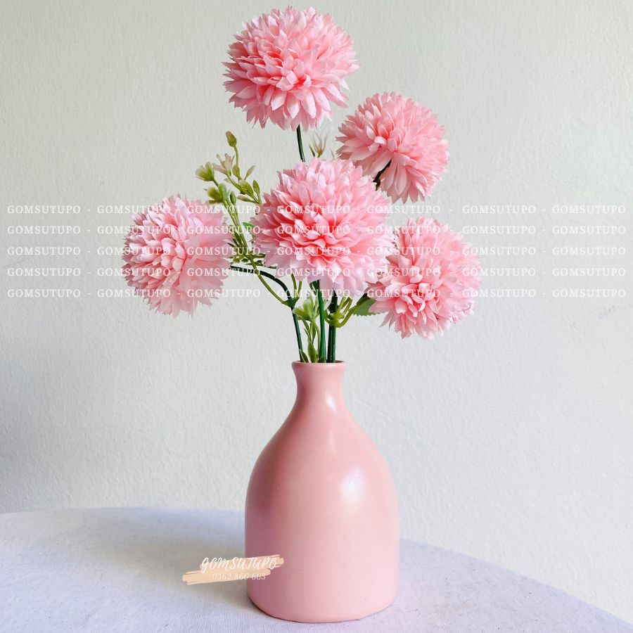 Lọ Hoa Mini Màu PASTEL - Trắng Vàng Hồng - 50 mẫu Bình Hoa Bát Tràng Trang Trí Để Bàn