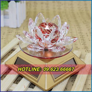 [FreeShip 50k Toàn Quốc]  Đế nến hoa sen thủy tinh pha lê