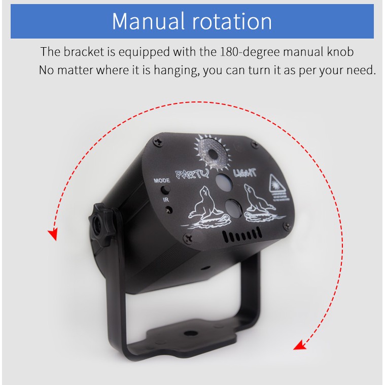 Đèn chiếu laser Party Light phòng bay cảm ứng nhạc - Đèn led sân khấu vũ trường karaoke hàng nhập cao cấp