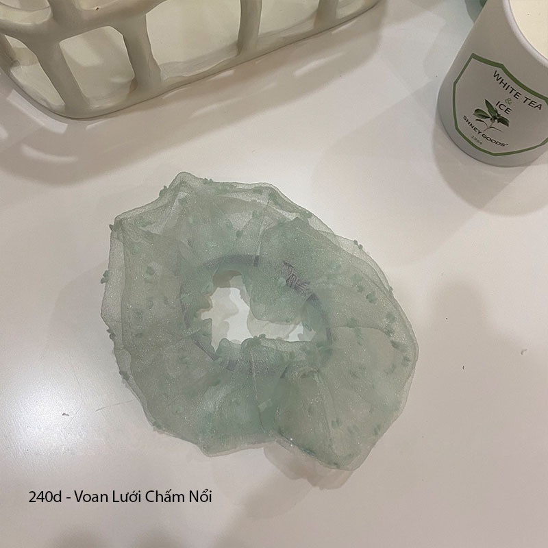 (0240) Scunchies Và Băng Đô Tone Xanh Lá Năng Động Xu Hướng