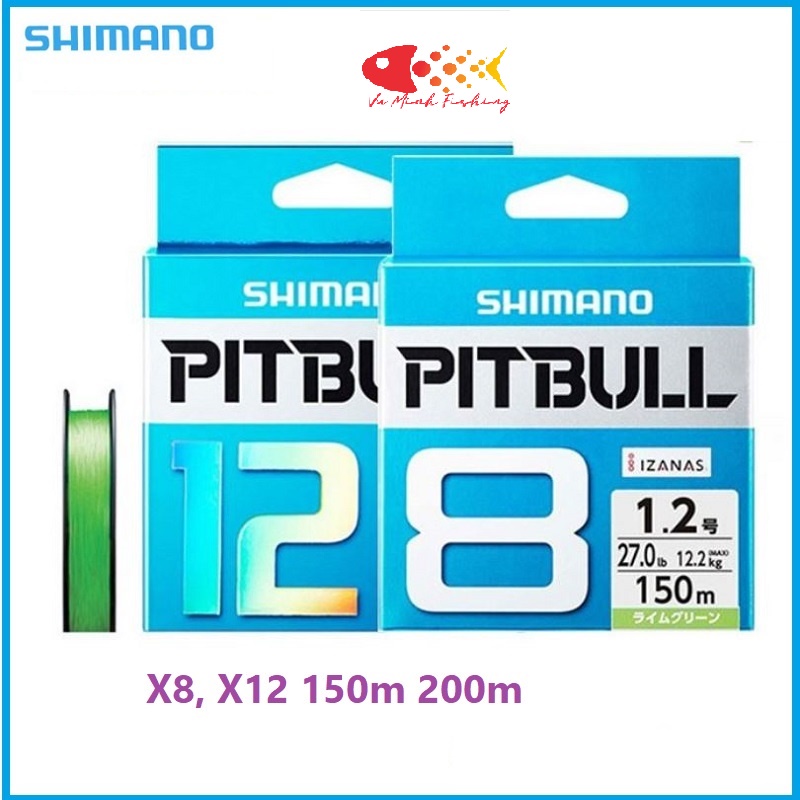 Dây Dù Câu Cá PE Pitbul X12, X8 Chính Hãng  (12 lõi) 150m Siêu Bền Siêu Mịn Siêu Tải Màu Xanh Lá 2 Tầng Chống Thấm