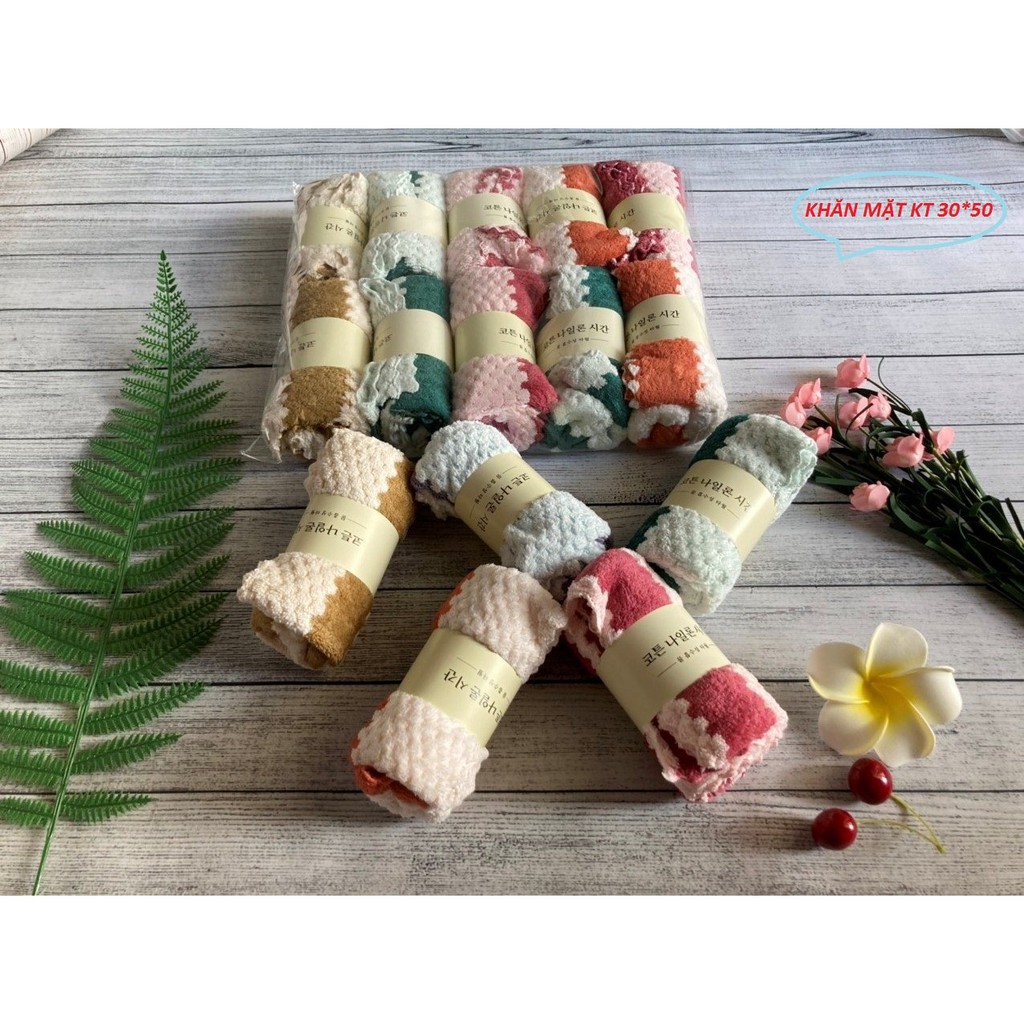 Khăn Lông Cừu Xuất Hàn, KT: 30*50, siêu mềm mại, thấm hút tốt, an toàn, không kích ứng da, phai màu
