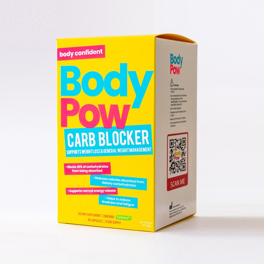 Thuốc Giảm Cân Body Pow Carb Blocker (90Viên/hop), viên uống giảm béo cho chế độ ăn nhiều thực phẩm như gạo, mì và đường