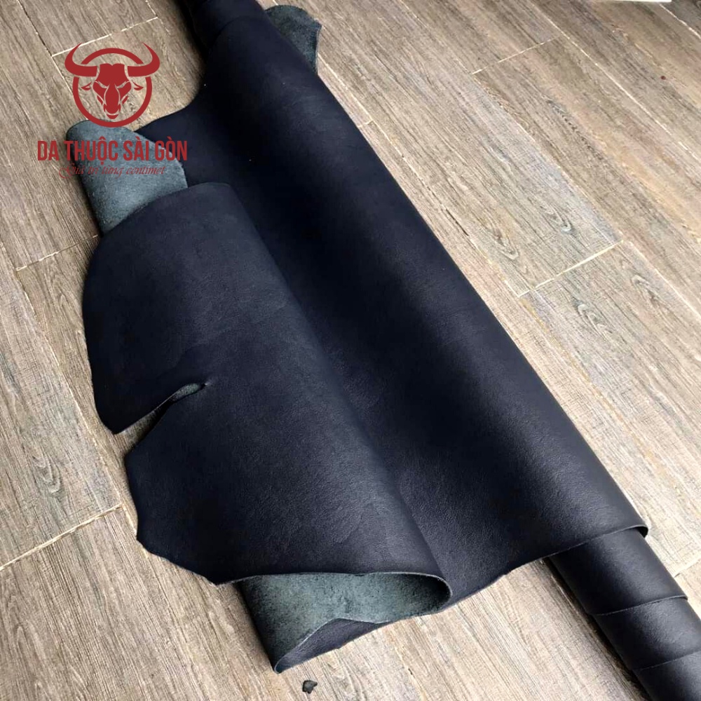 10 Pia da bò Flexible màu xanh đen thương hiệu Da Thuộc Sài Gòn - Bán da thuộc nguyên tấm
