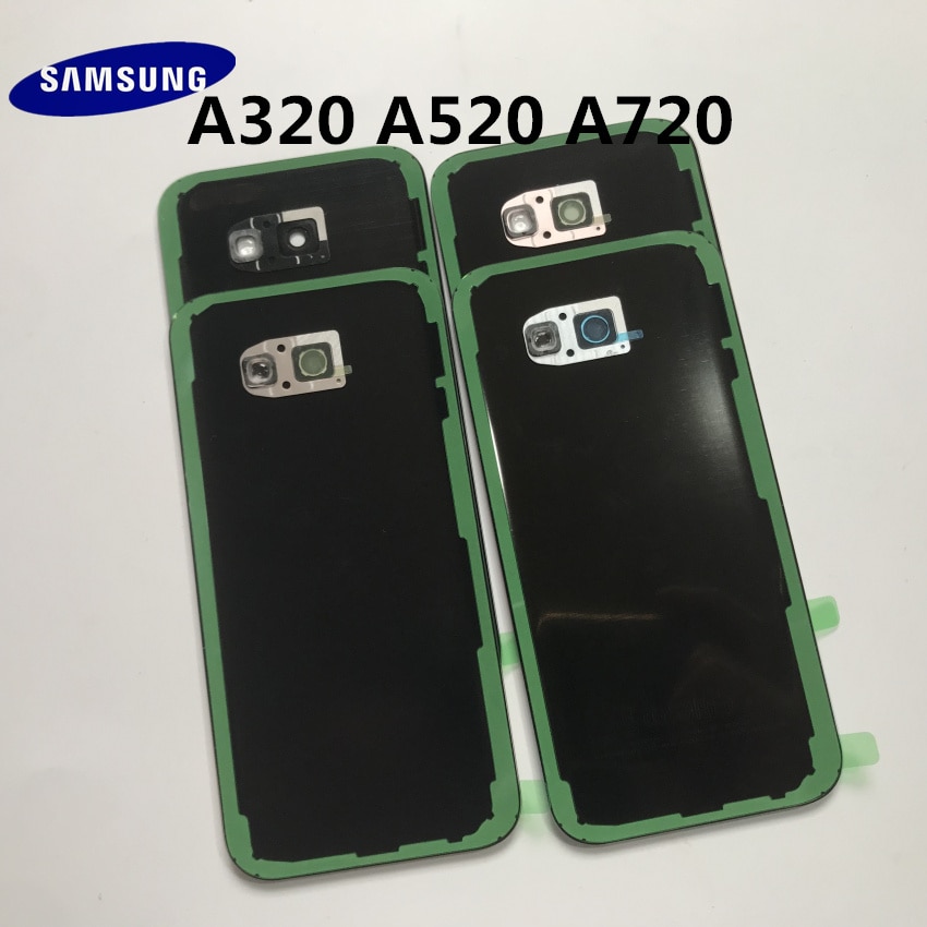 Nắp Lưng Điện Thoại Bằng Kính Thay Thế Chuyên Dụng Cho SAMSUNG Galaxy A3 / A5 / A7 2017 A320 A520 A720 Ốp