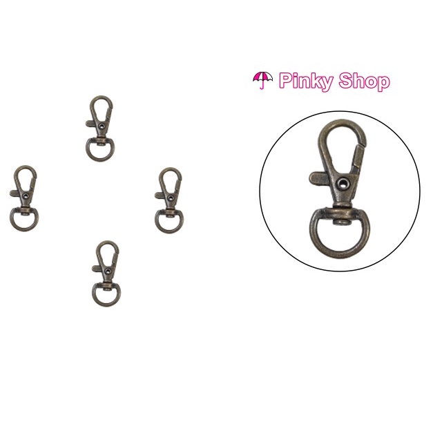 [Giá sỉ] Móc càng cua khóa càng cua màu đồng cổ 3cm làm phụ kiện túi xách Pinky Shop mã MCCD3