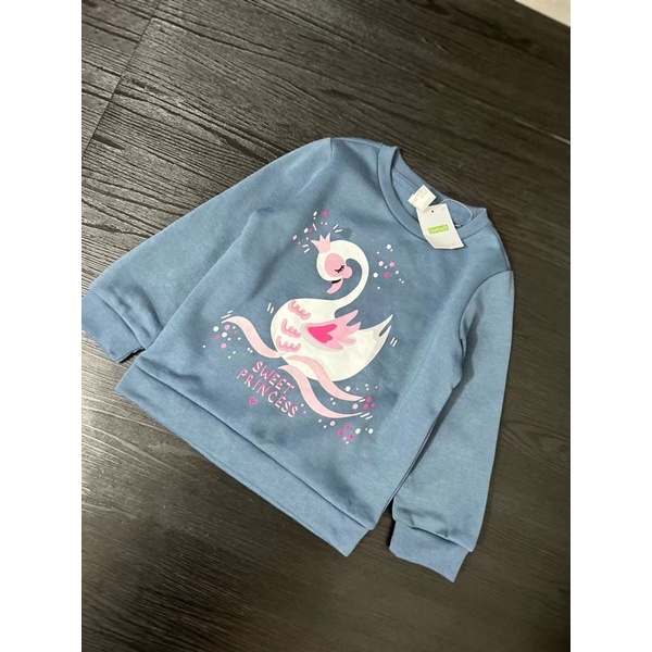 Bộ quần áo bé gái Delta 2-14 tuổi  Sét ngủ trẻ em cotton nỉ mềm xuất dư 0823