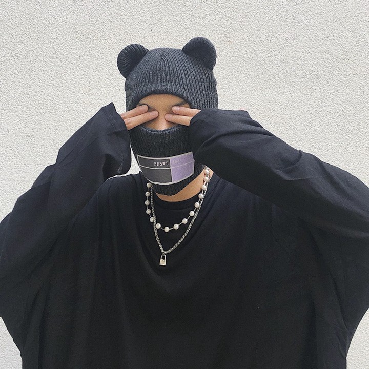(ORDER) Mũ len kiểu dáng mask hiphop