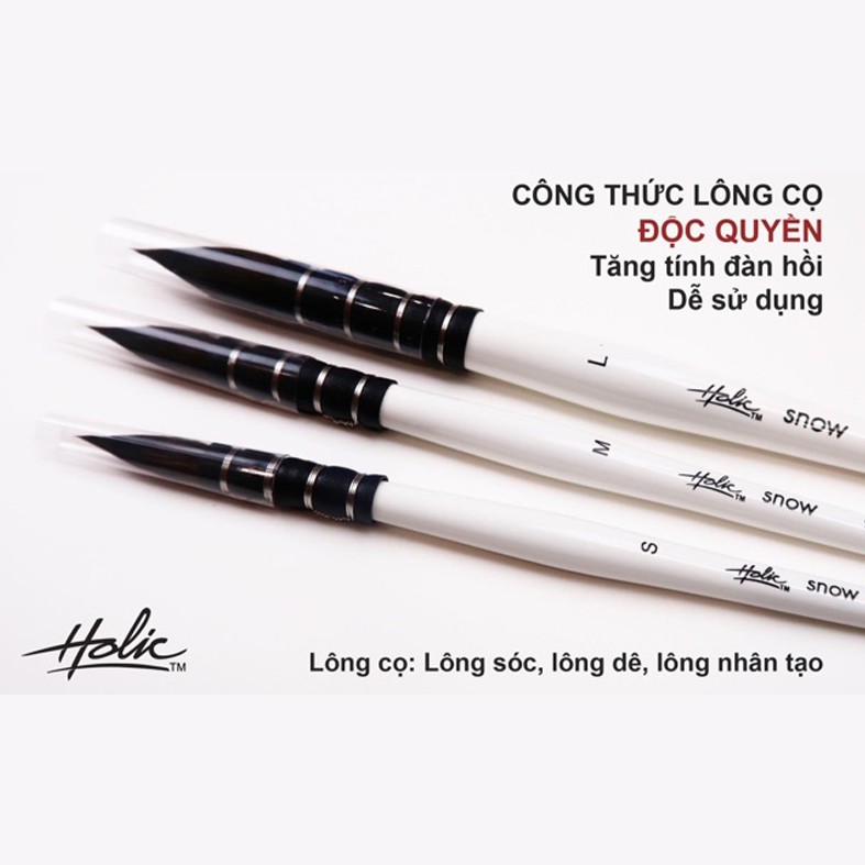 [ARTDOOR] Cọ vẽ màu nước NABII Holic Snow lông Sóc (mix)