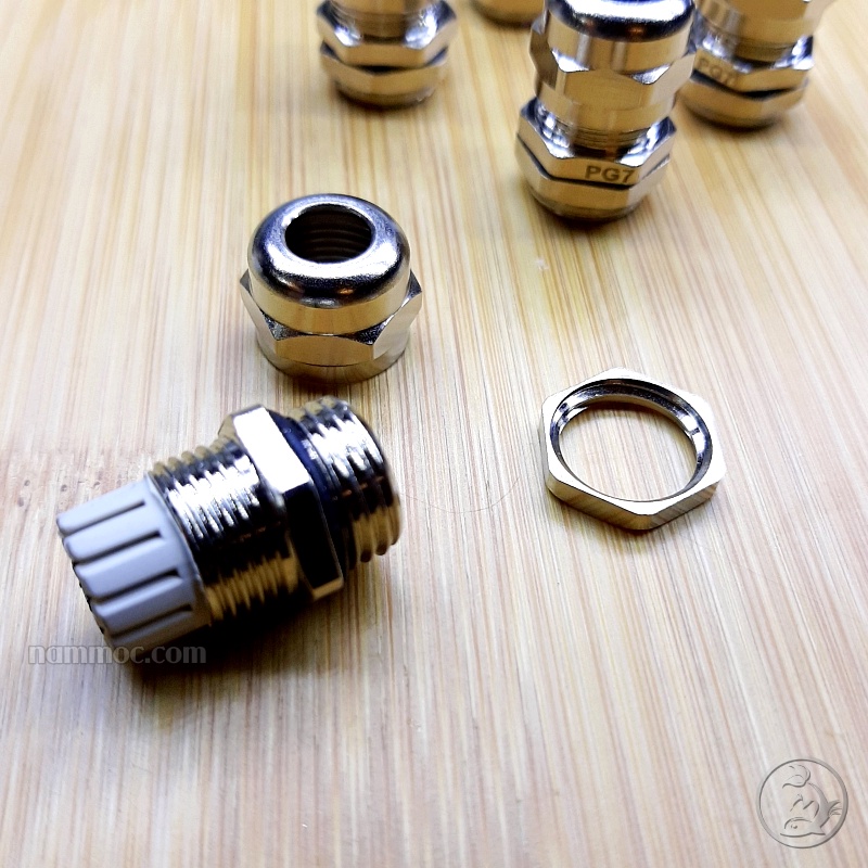 Nút PG7 INOX | Nút Siết Cáp inox PG7 - Dùng Chế Lọc, DIY Lọc Thùng Ngoài Cho Bể Cá Thuỷ Sinh