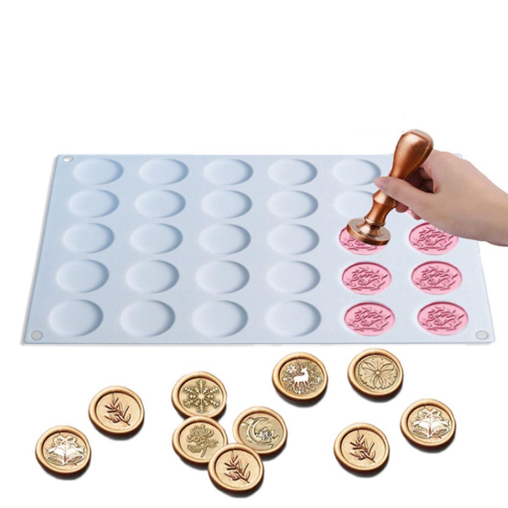 Set 30 Khuôn Silicone Làm Con Dấu Sáp