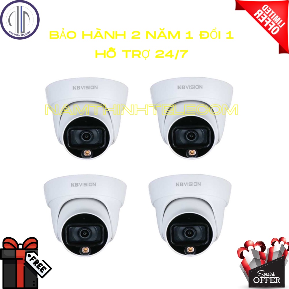 Camera có dây KBVISION có màu ban đêm, có mic thu âm trong nhà ngoài trời chính hãng
