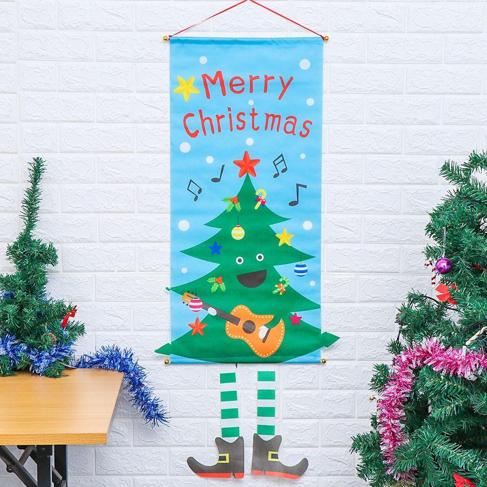 MUVAKO Cờ Treo Trang Trí Cây Thông Noel Hình Ông Già Noel