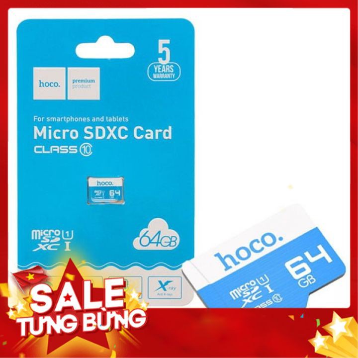 Thẻ nhớ 64Gb Class 10 tốc độ cao [ BH hàng chính hãng Hoco  ]