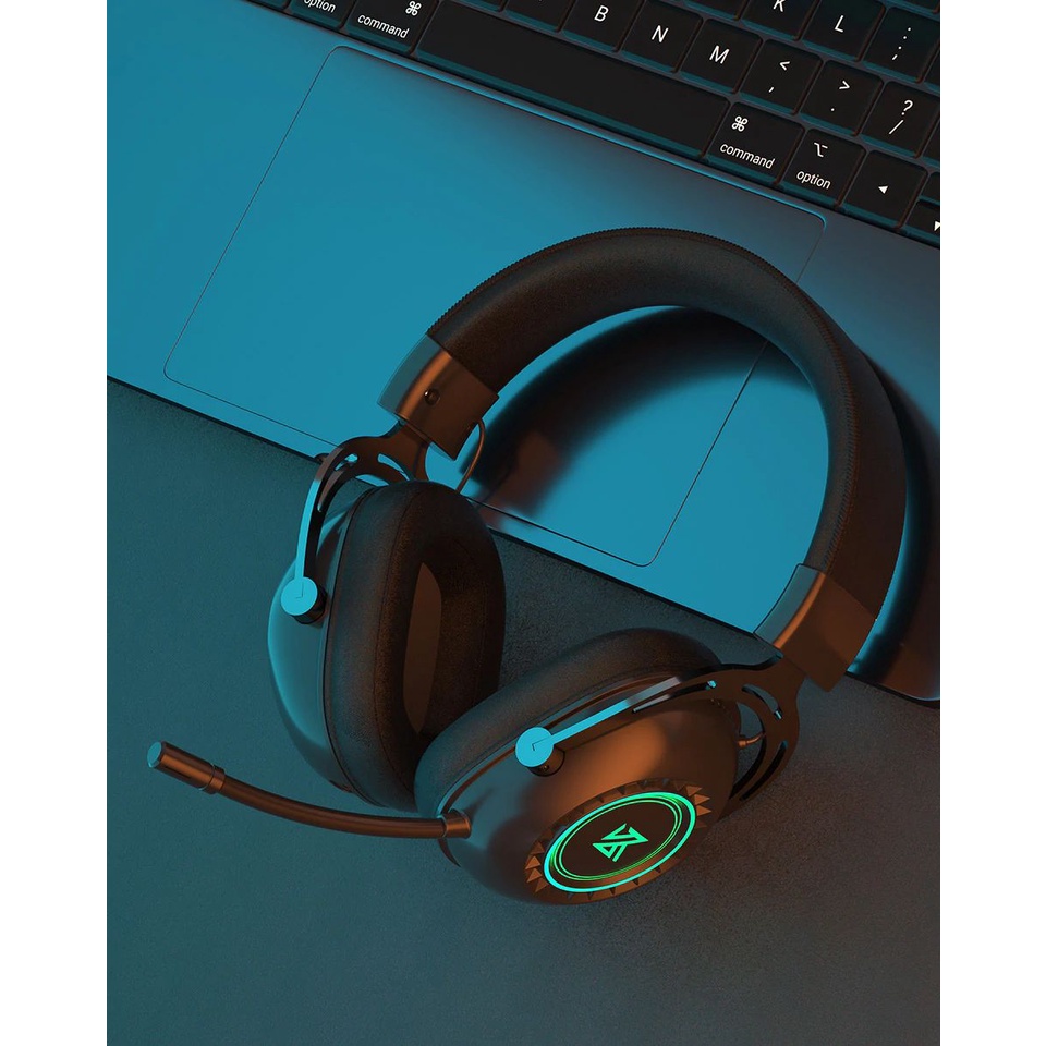 [NC] Tai nghe Chụp tai Gaming KZ GP20 Bluetooth | Kết nối WireLess 2.4GHZ | Âm thanh 3D | Driver 50mm | Led RGB | Pin 68