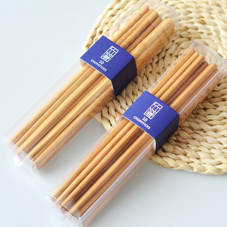 [Mã LIFEHLSALE2 giảm 10% đơn 0Đ] Bộ đũa gỗ tre tự nhiên BAMBOOO ECO đồ dùng nhà bếp thân thiện môi trường - 10 đôi