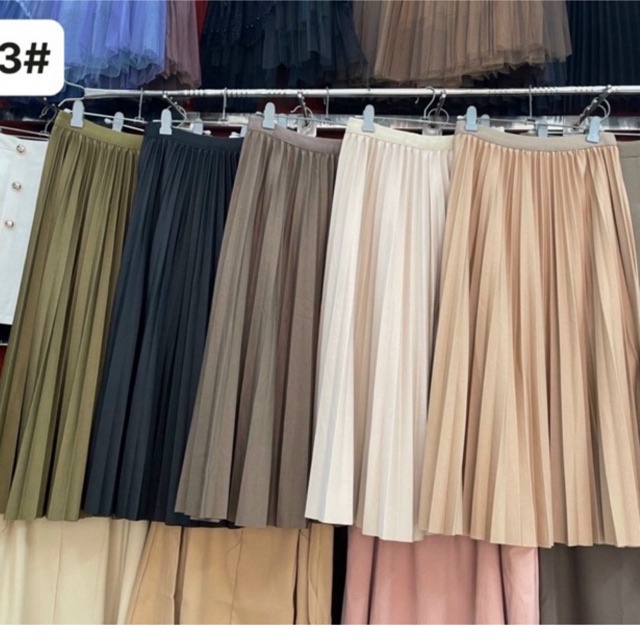 #803 Chân váy xòe ly chất vải mới hàng mềm, đẹp