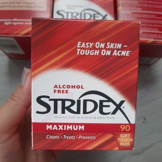 [Auth] Hộp 90 bông lau mặt giảm mụn Stridex Usa, BHA 2%