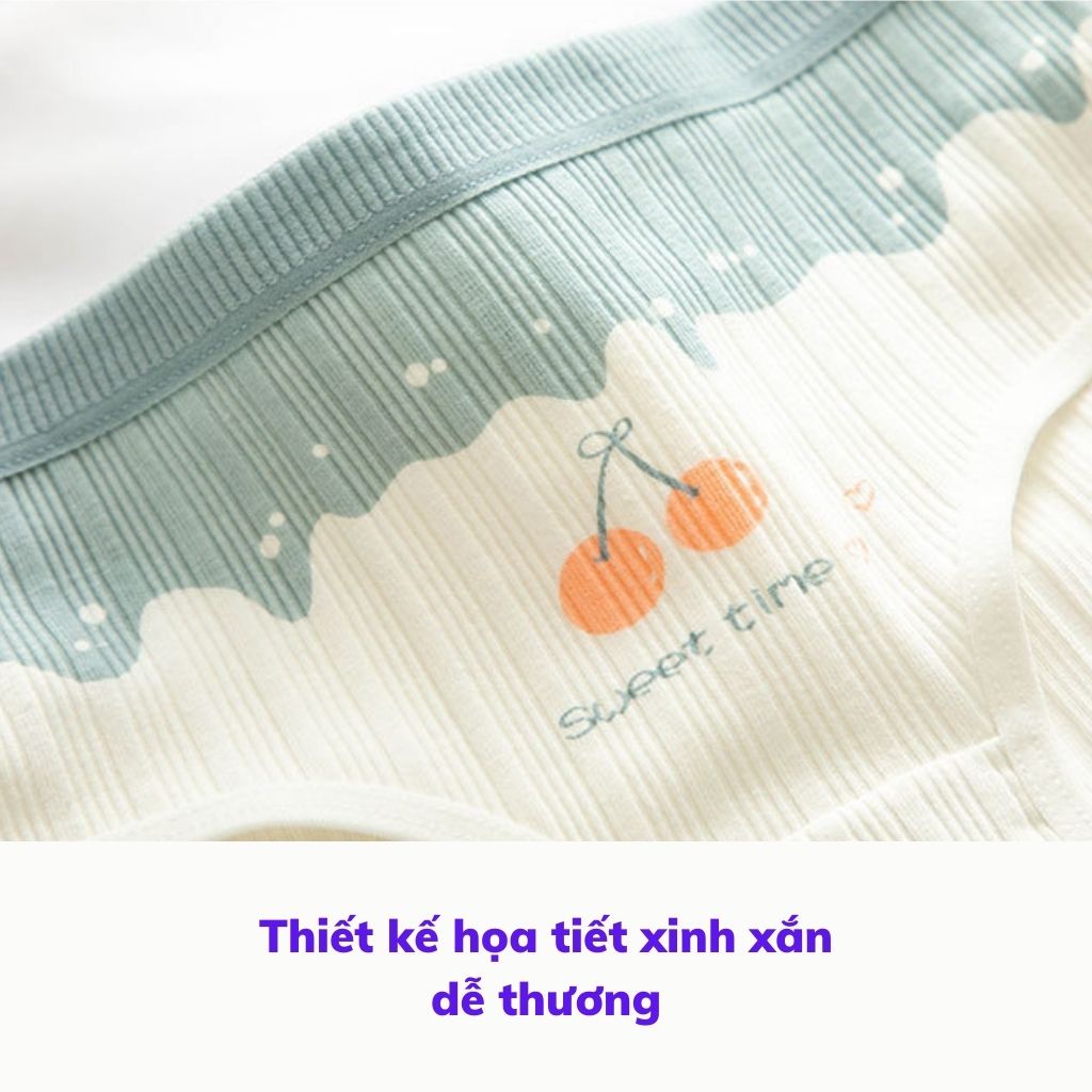 Quần lót nữ cotton cao cấp kháng khuẩn khử mùi họa tiết cute dễ thương tôn dáng JOCOSI L1798