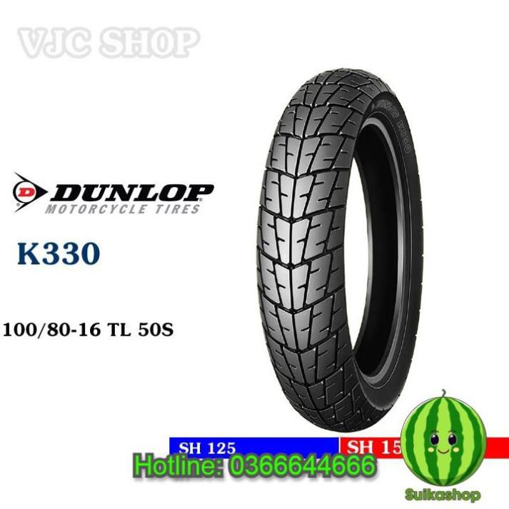 Lốp Dunlop cho bánh trước Honda SH (K330 100/80-16 TL) xuất xứ Indo _ Lốp Trung Thành