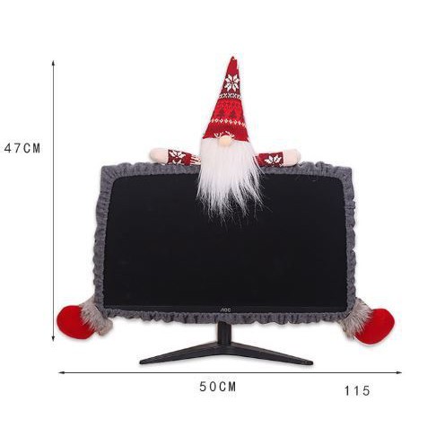 Bọc màn hình máy tính  50*47cm vải mềm mịn đón noel