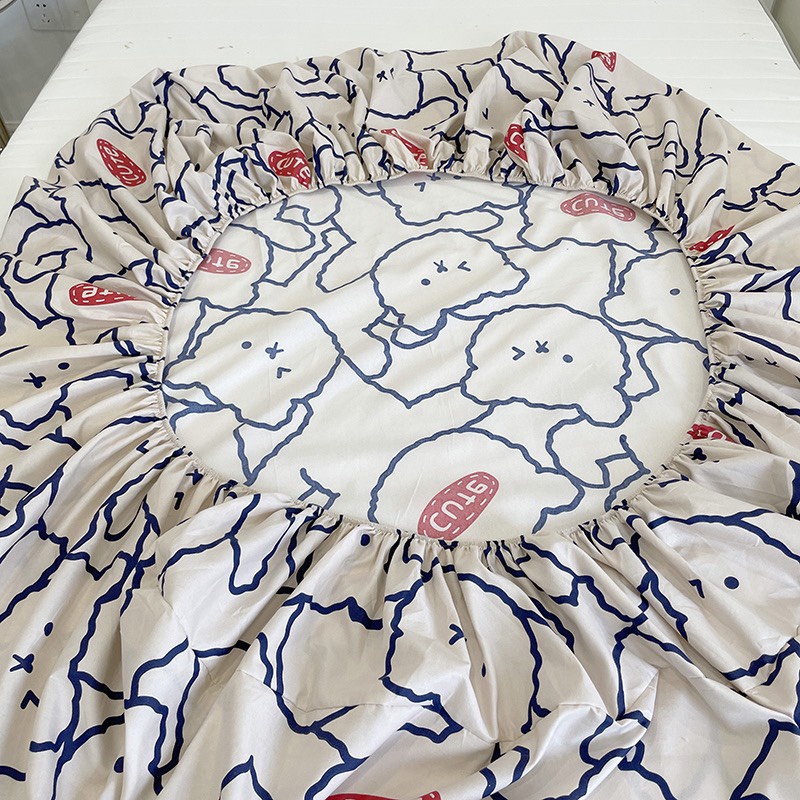 Bộ ga gối ETAMI drap giường cotton poly 5D, ga trải giường + 2 vỏ gối nằm Gấu cute