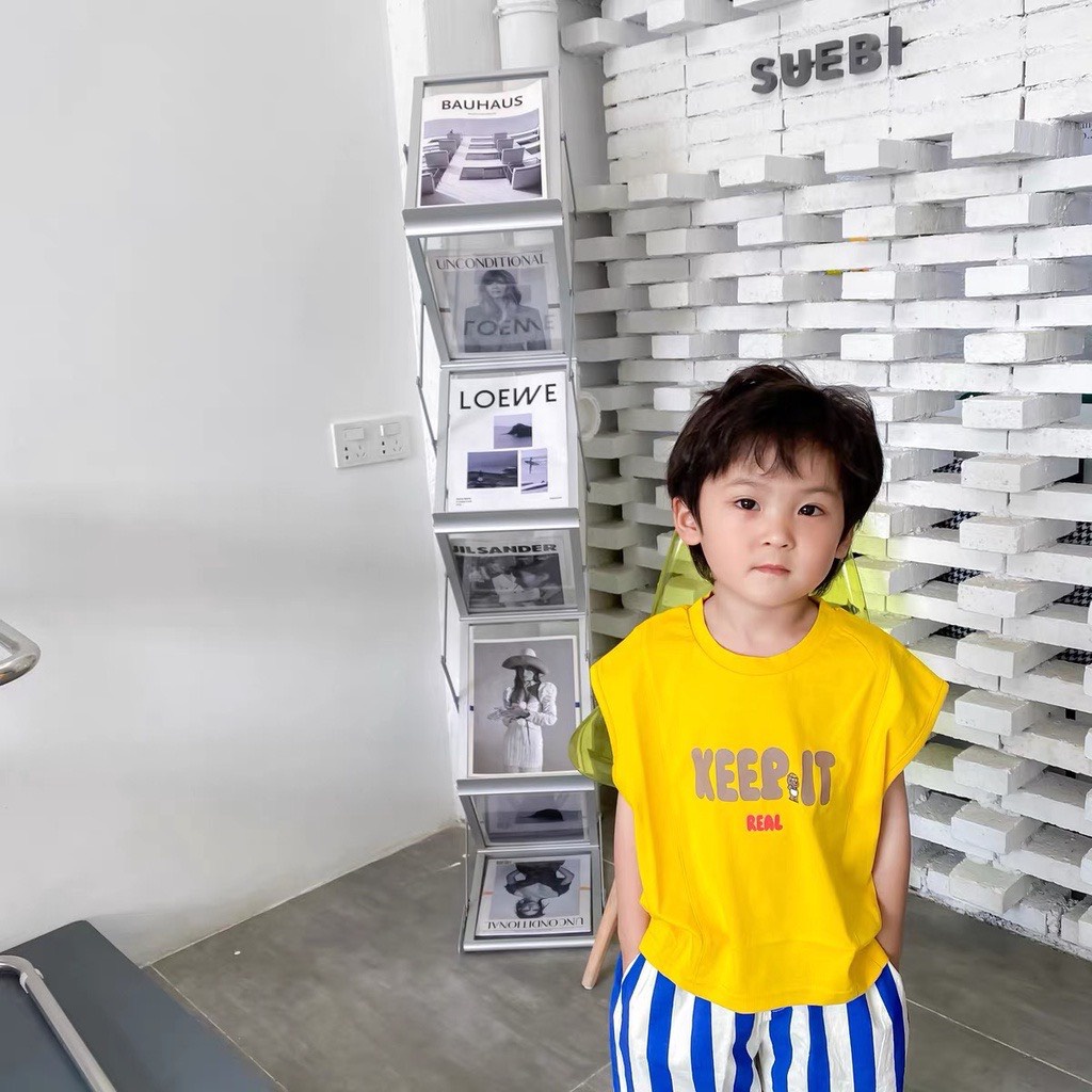 Bộ Quần Áo Keep Sát Nách Mùa Hè Chất Vải Thun Thoáng Mát Cho Bé Trai Và Bé Gái Ken Store