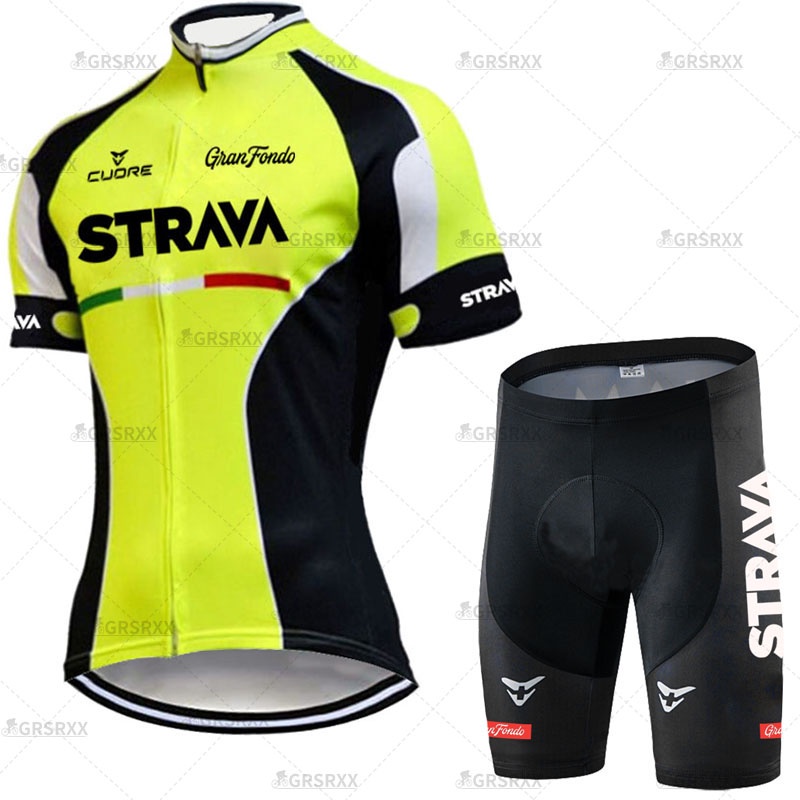 Quần/áo đi xe đạp Strava 2021 khô nhanh màu vàng dành cho nữ có bán lẻ