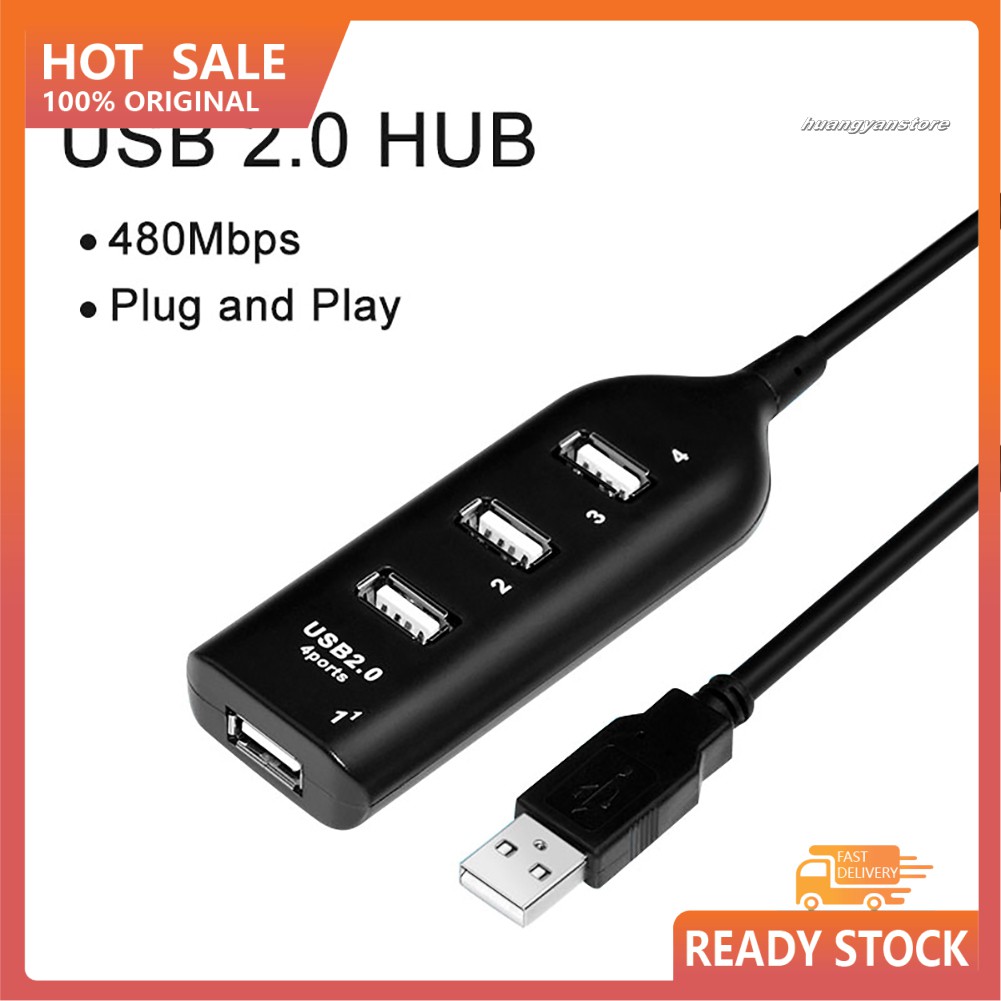 Bộ Chia 4 Cổng Usb 2.0 Tốc Độ Cao 480mbps Dành Cho Pc / Laptop