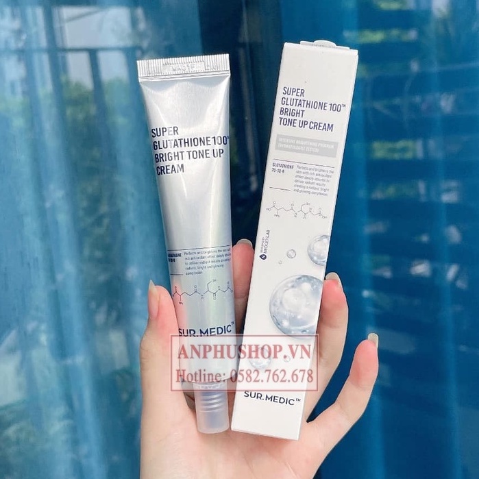Kem dưỡng trắng Sur Medic Super Glutathione 100 Bright Tone Up Cream 40ml ( Hàng chính hãng)