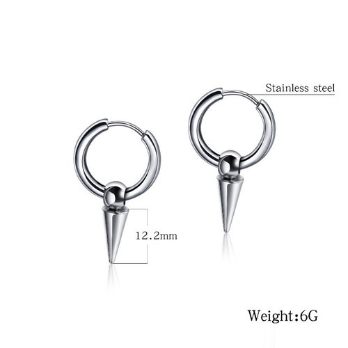 Bông Tai Nam KPOP Titan Không Đen TT 2268 - 1 Cặp