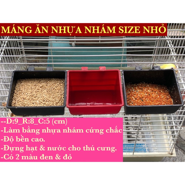 COMBO 3 MÁNG ĂN SIZE NHỎ CHO VẸT THỎ, HASMTER, BỌ......