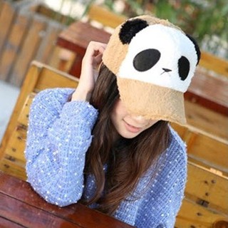 Nón Lông Hinh Mặt Gấu Panda Size Đầu Người Lớn Ngộ Nghĩnh Dễ Thương