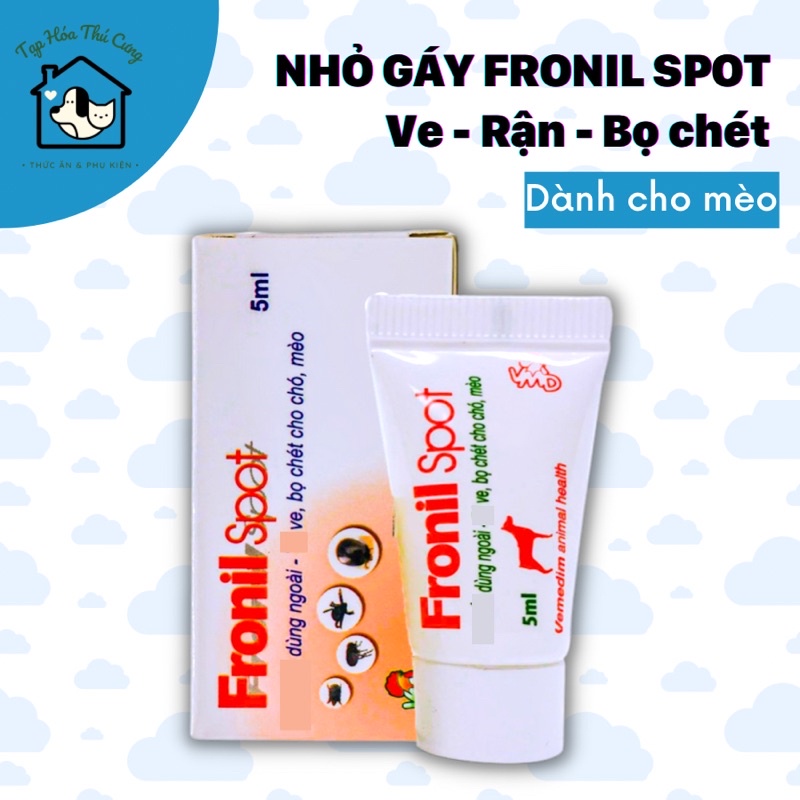 Nhỏ gáy Fronil spot 5ml bảo vệ thú cưng khỏi ve rận, bọ chét