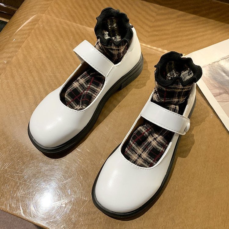 Giày búp bê da mềm phong cách lolita Nhật Bản 2021