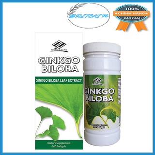 Viên Uống Bổ Não, Tăng Tuần Hoàn Não Ginkgo Biloba Leaf Extract NuHealth (Hộp 200 Viên)