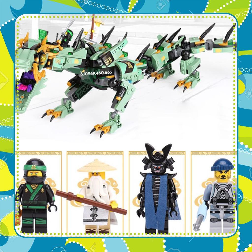 [Đồ Chơi Giá Rẻ] Lego Ninjago Movie 70612  Flying mecha dragon 70612 Đồ chơi Decool 20028 Lepin 06051 Ninja Rồng Xanh