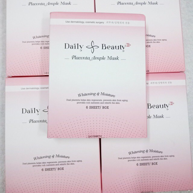 (Giá Ưu Đãi Dùng Thử) Mặt nạ nhau thai cừu Daily Beauty 1 hộp 6 miếng