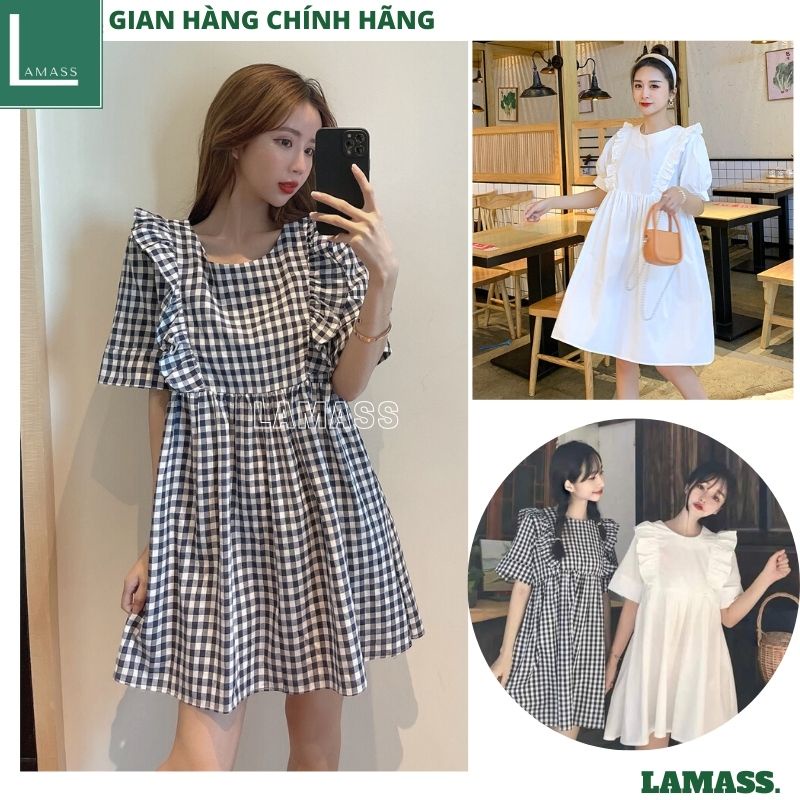 Váy babydoll đôi bạn thân kiểu dáng hàn quốc ulzzang ,đầm công chúa tiểu thư bánh bèo dễ thương -LAMASS