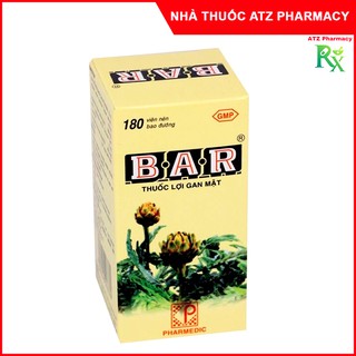BAR Actiso 180 viên - Viên uống mát gan lợi mật, giải độc