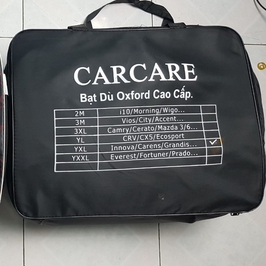 Bạt phủ ô tô vải dù Oxford - Carcare chính hãng - Bạt phủ xe ô tô có bảo hành